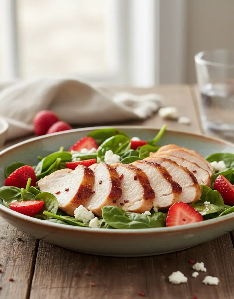Turkey and Berry Spinach Salad