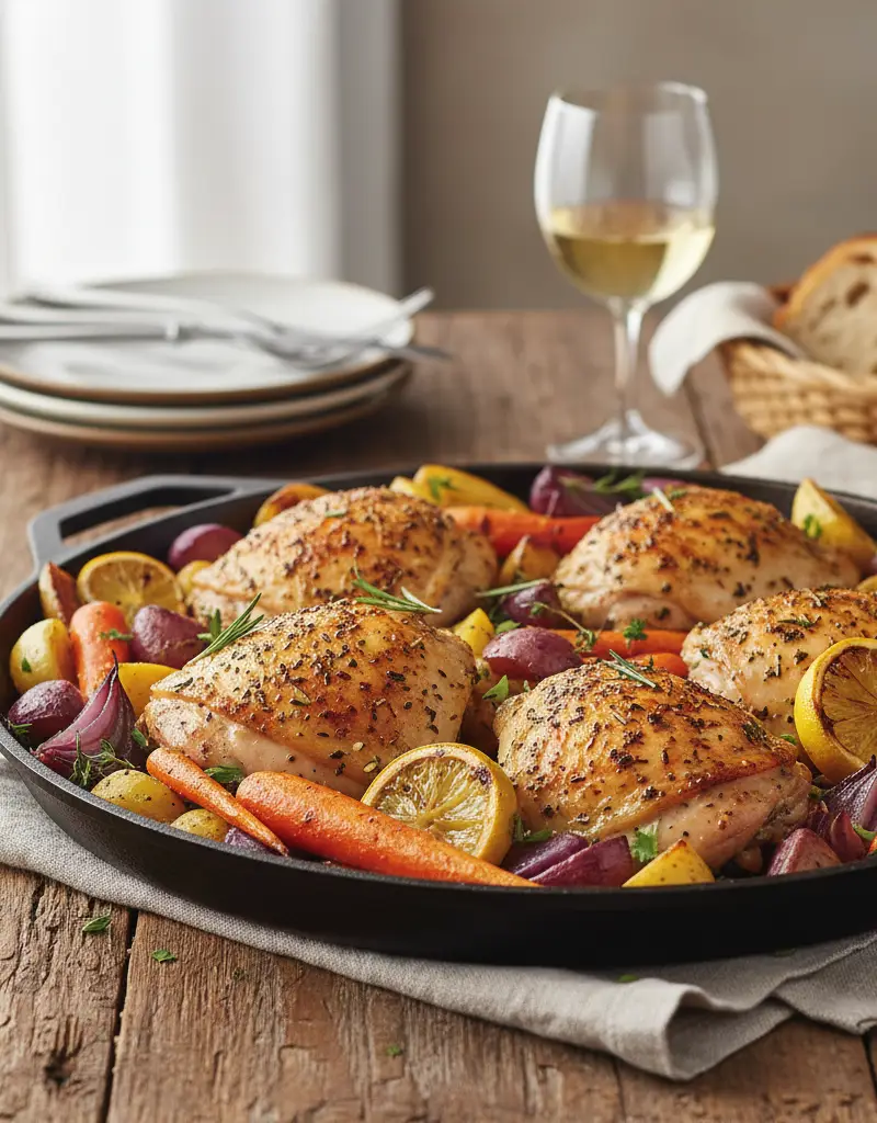 One-Pan Lemon Herb Roasted Chicken