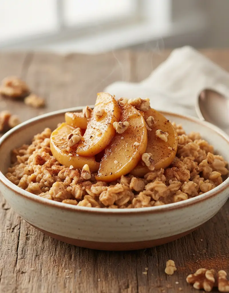 Steel-Cut Oats with Caramelized Apples