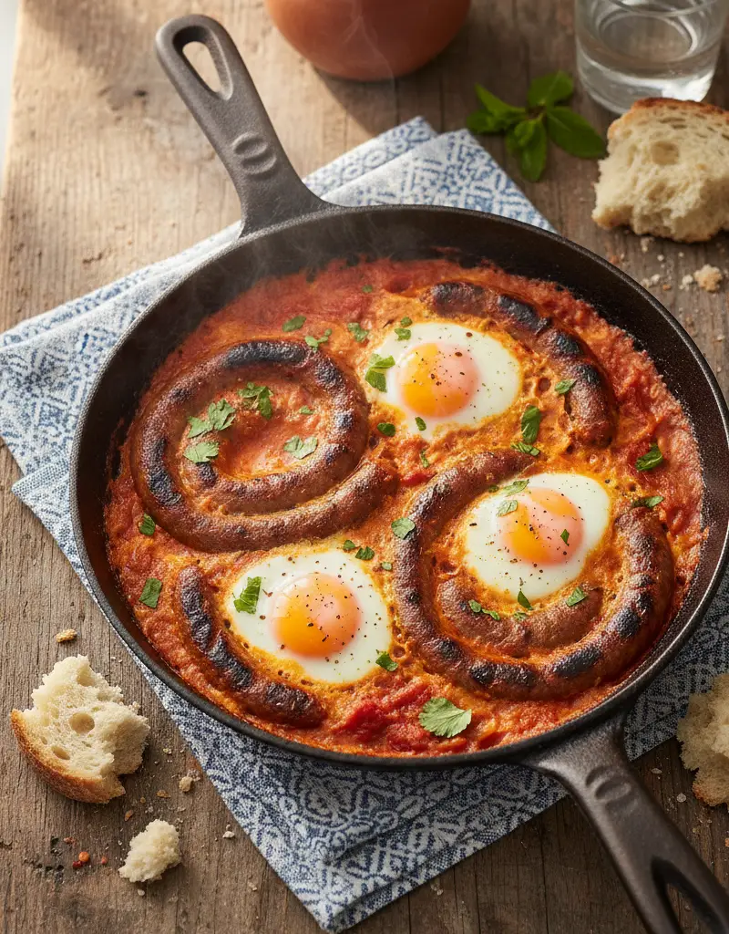 Merguez Lamb Sausage Shakshuka