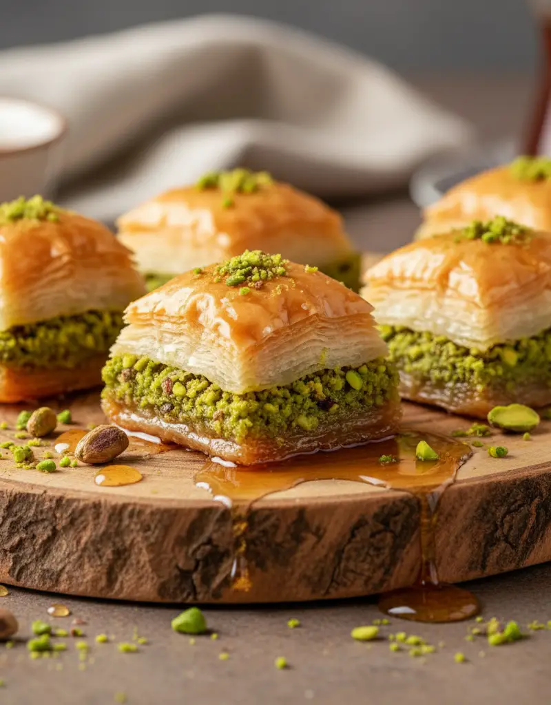 Turkish Pistachio Baklava Bites