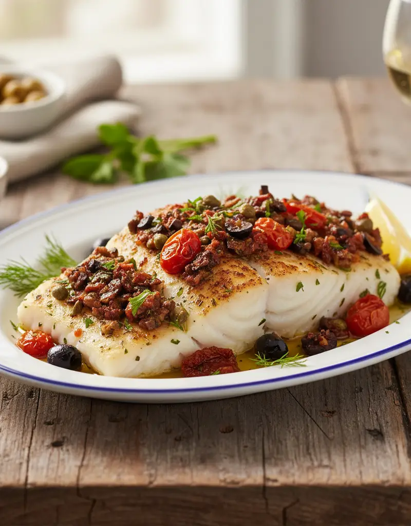 Mediterranean Baked Cod
