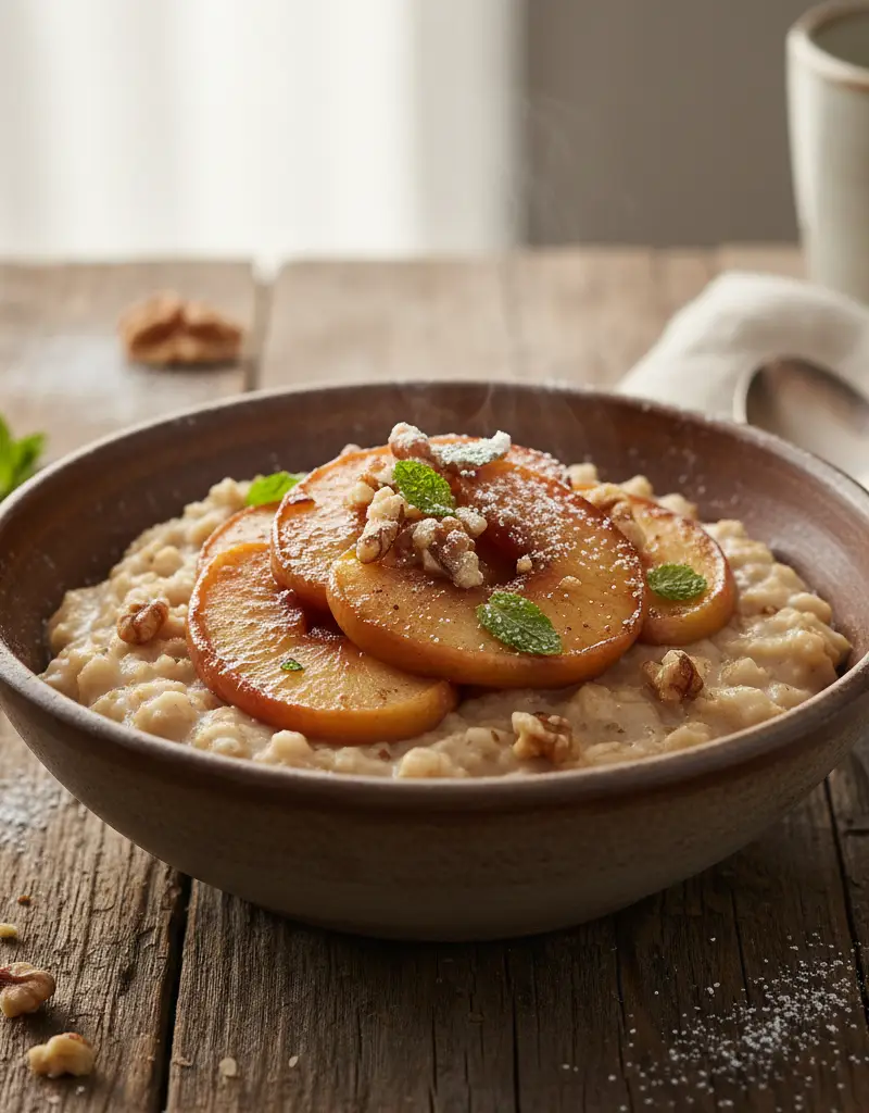 Steel-Cut Oats with Caramelized Apples