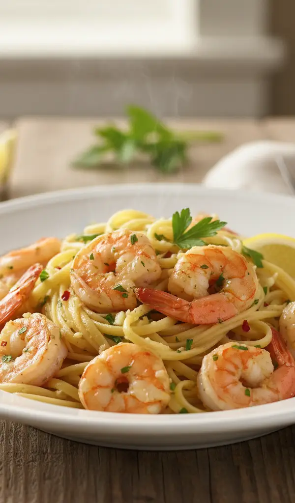 Lemon Garlic Shrimp Scampi — Shrimp recipe