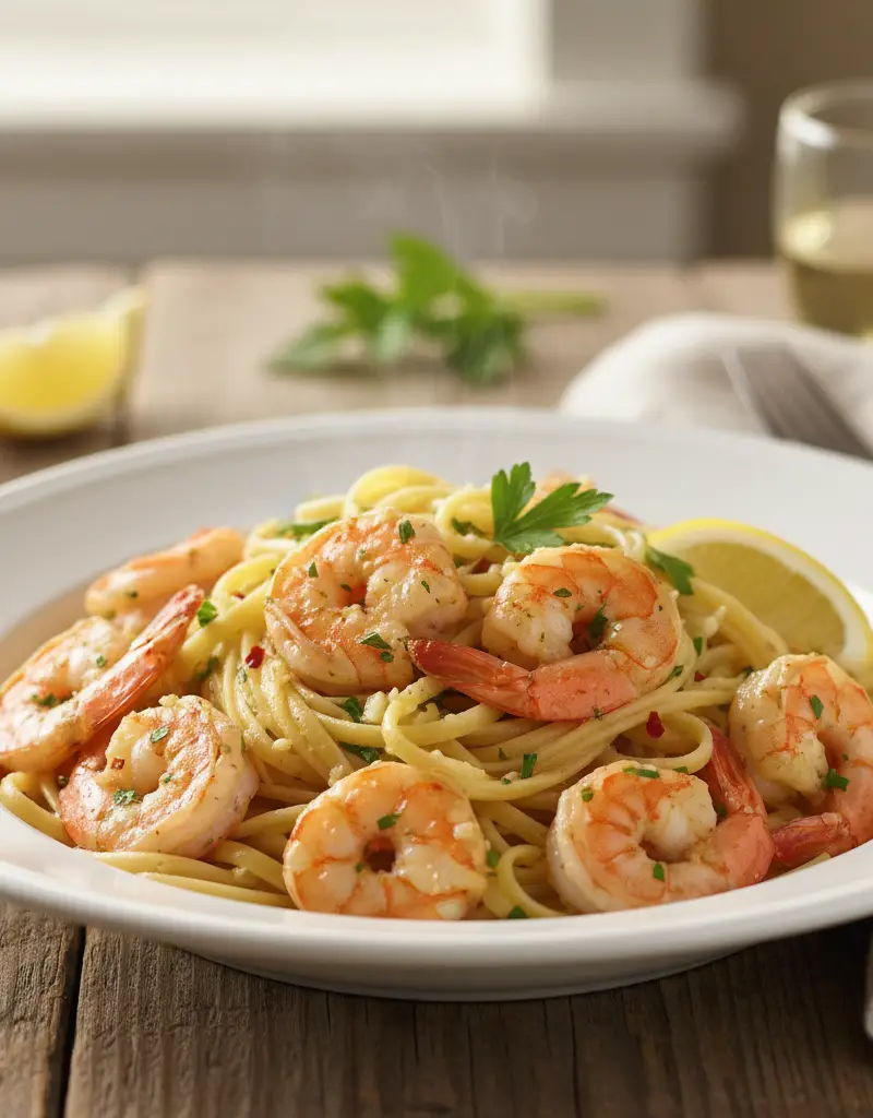 Lemon Garlic Shrimp Scampi