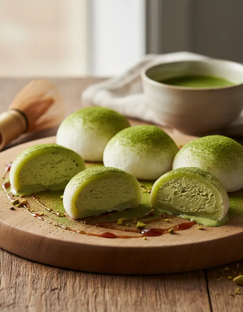 Japanese Matcha Mochi Ice Cream