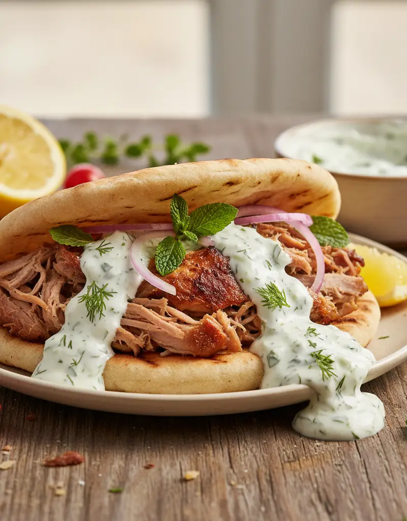 Slow-Roasted Lamb Gyros