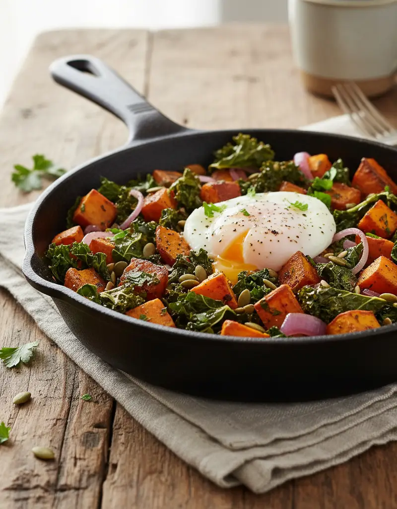 Sweet Potato and Kale Hash