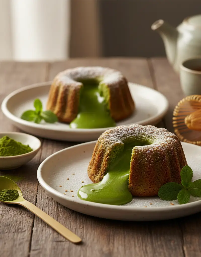 Matcha Green Tea Lava Cakes