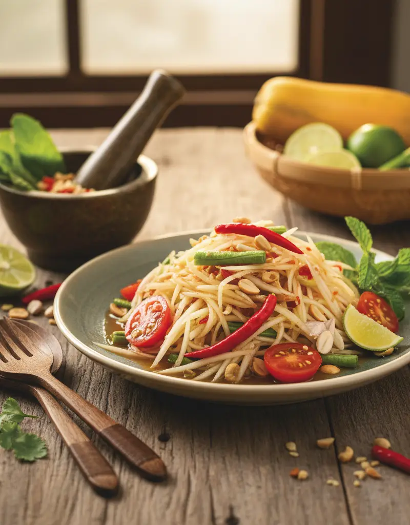 Thai Green Papaya Salad (Som Tum)