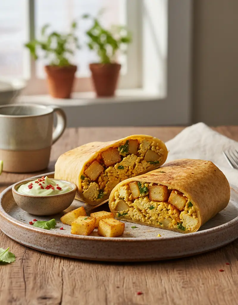 Tofu Scramble Breakfast Burrito