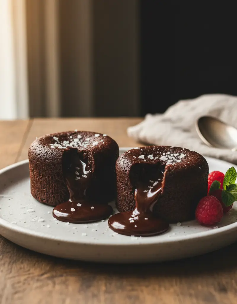 Sea Salt Chocolate Lava Cakes