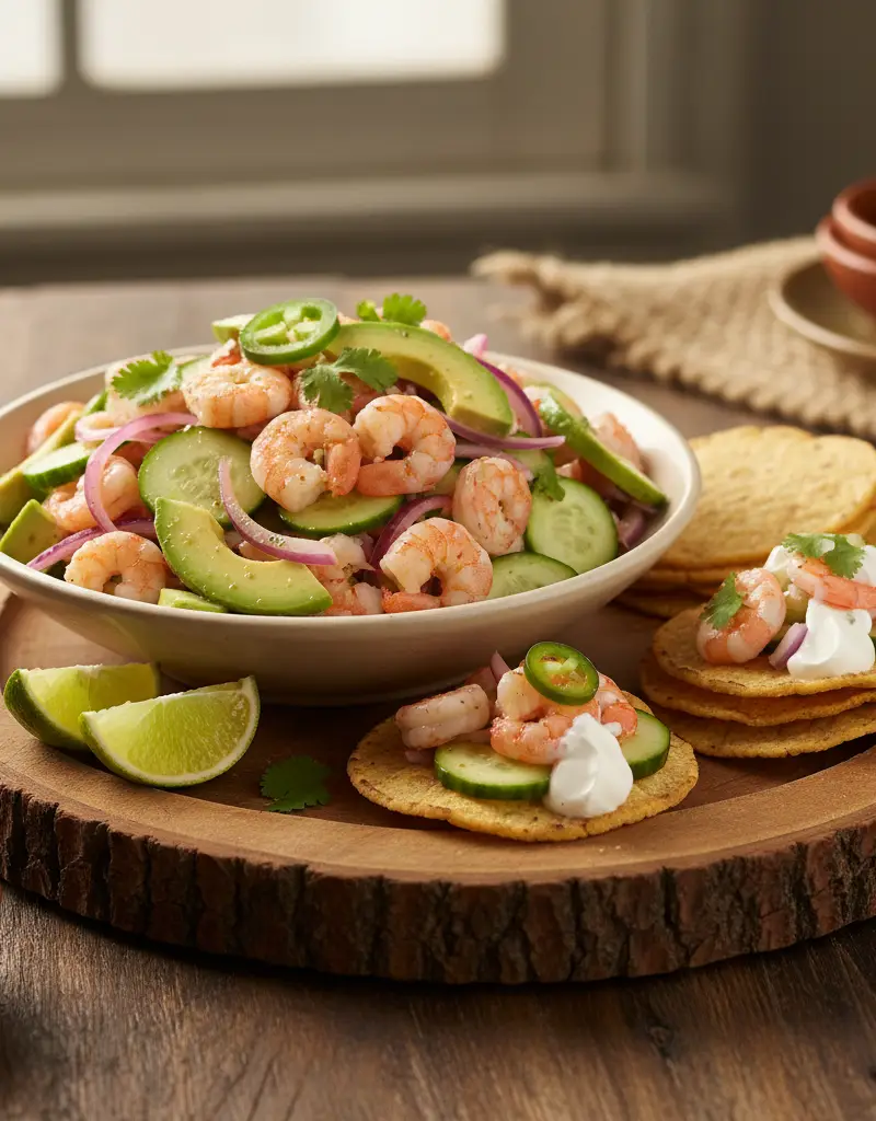 Shrimp Ceviche with Tostadas