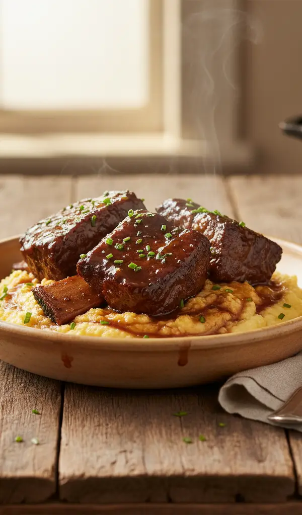 Braised Short Ribs with Polenta — Beef recipe