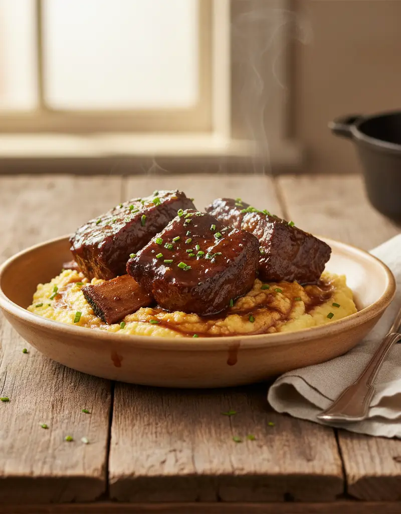Braised Short Ribs with Polenta