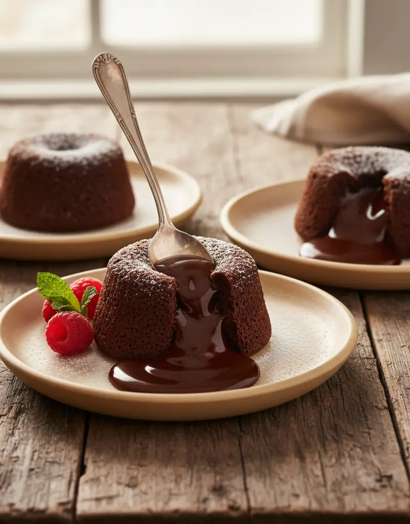 Molten Dark Chocolate Lava Cakes