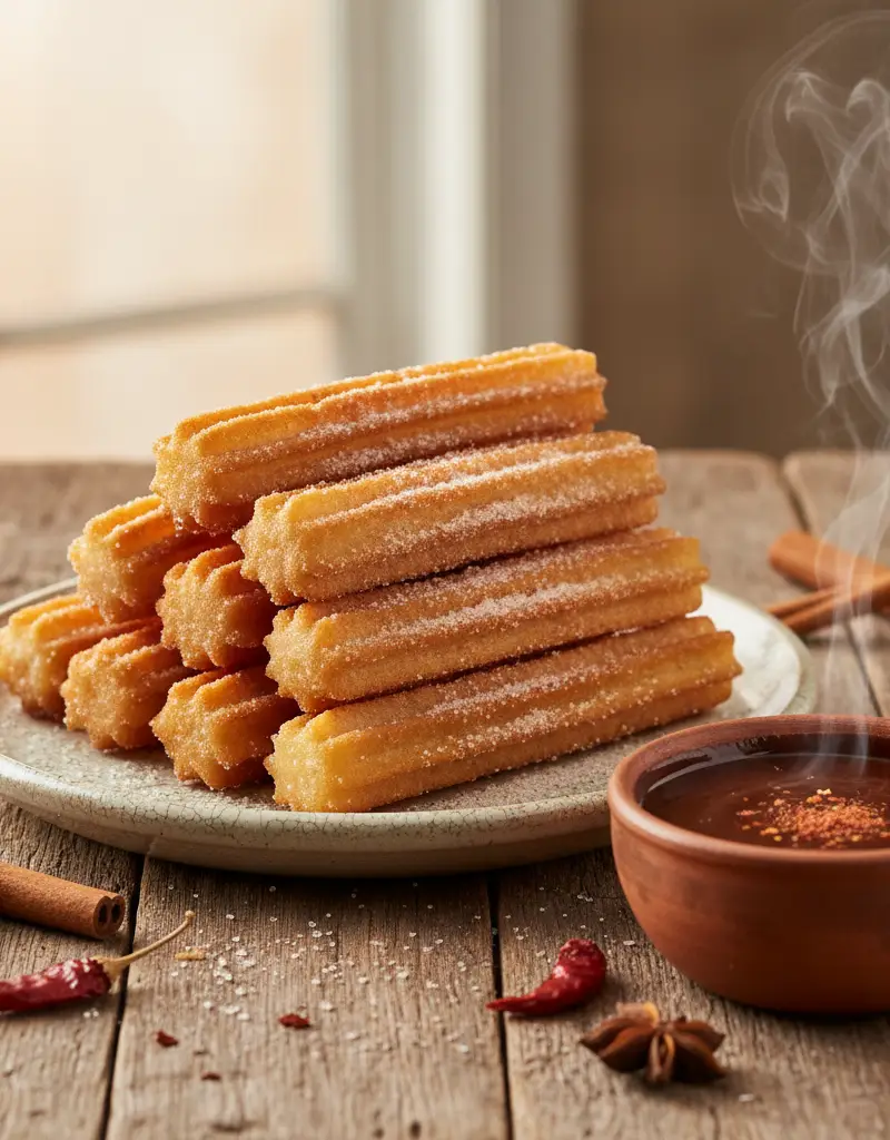 Mexican Churros with Spiced Chocolate