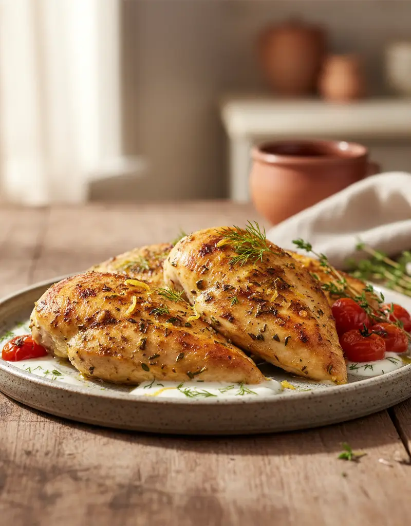 Greek Yogurt Herb Roasted Chicken