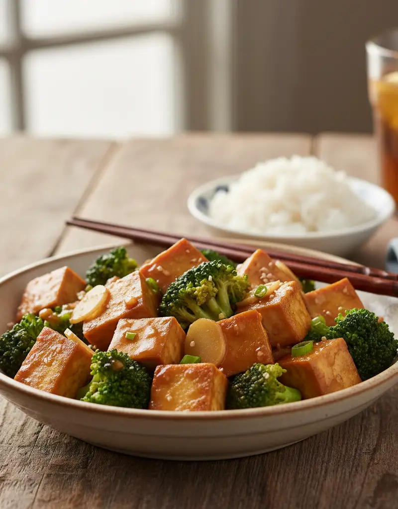 Tofu and Broccoli Ginger Stir-fry