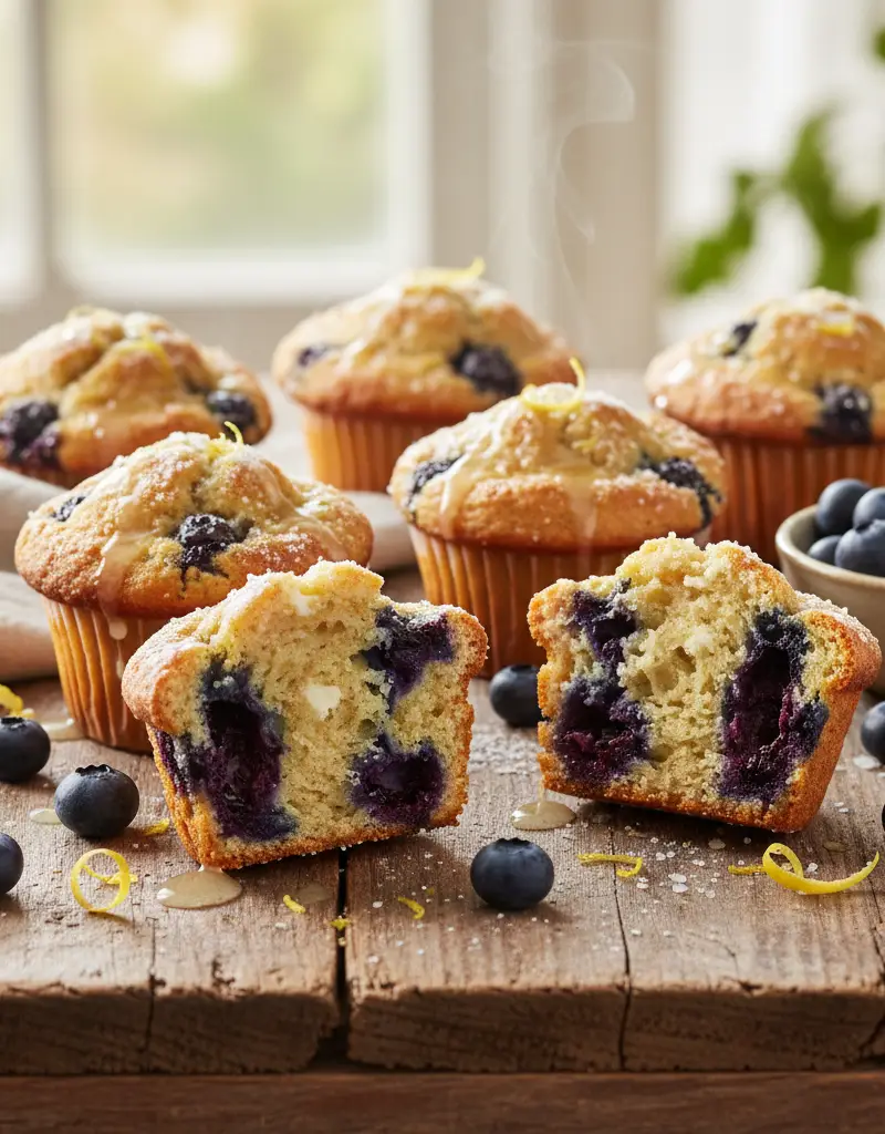 Blueberry Lemon Ricotta Muffins