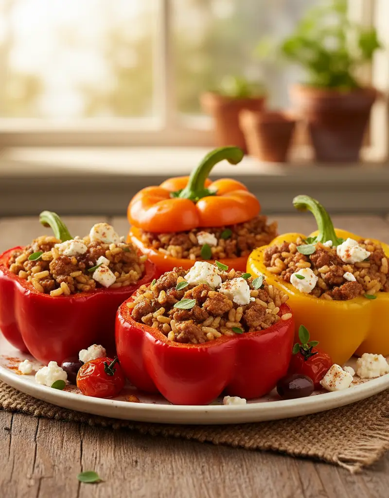 Mediterranean Stuffed Bell Peppers