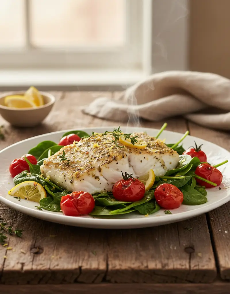 Zesty Lemon Thyme Sea Bass