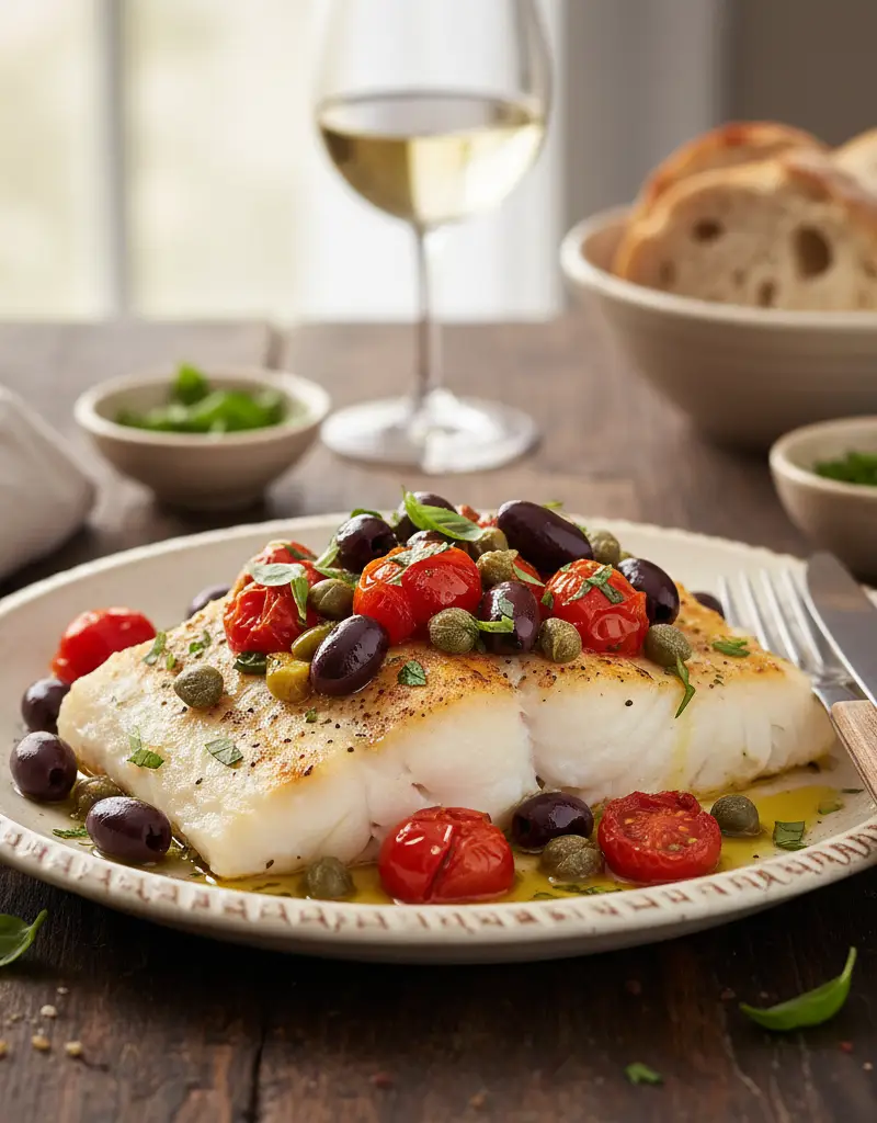 Mediterranean Baked Cod