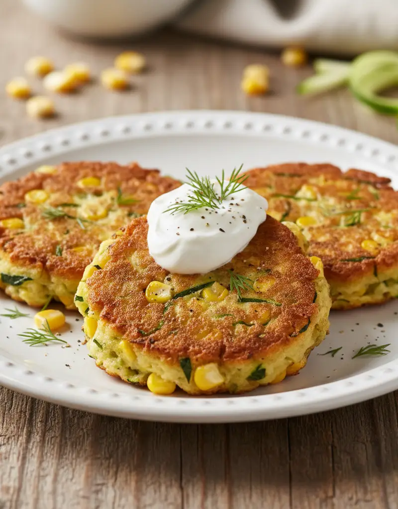 Zucchini and Corn Fritters