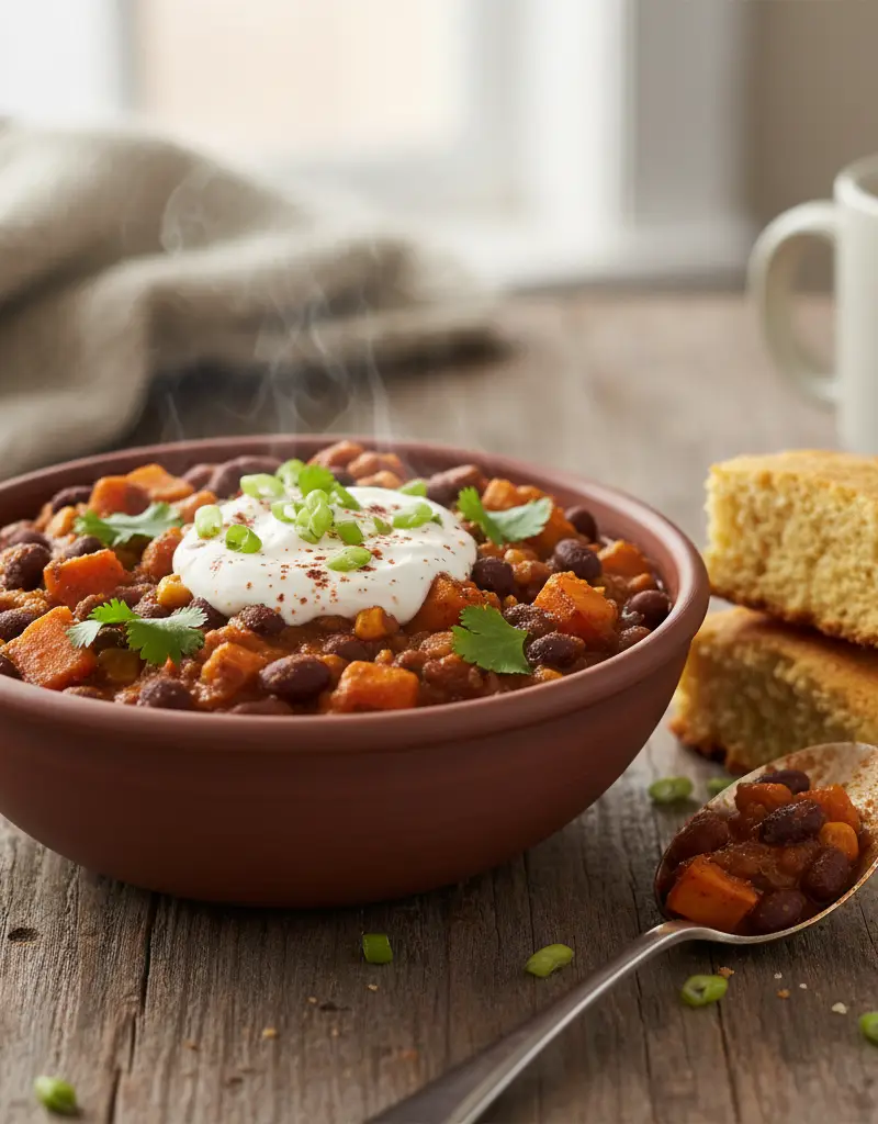 Sweet Potato and Black Bean Chili