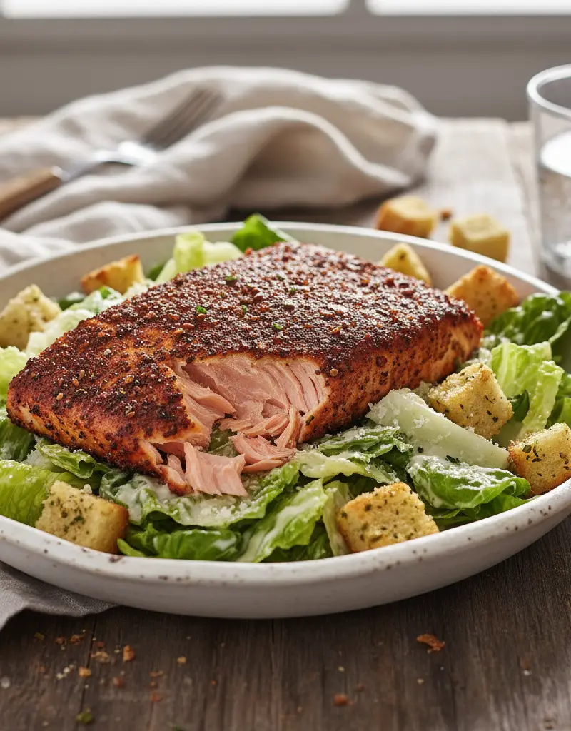 Blackened Salmon Caesar Salad
