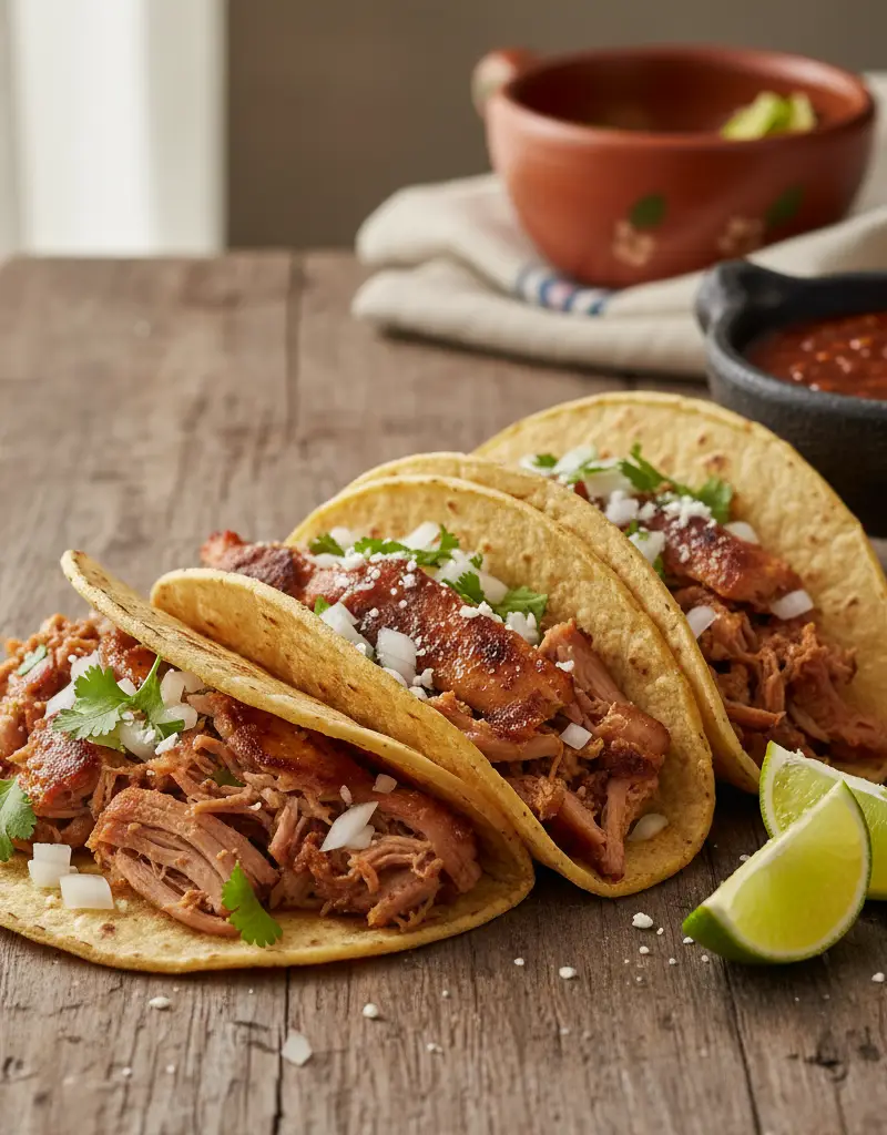 Crispy Pork Carnitas Tacos