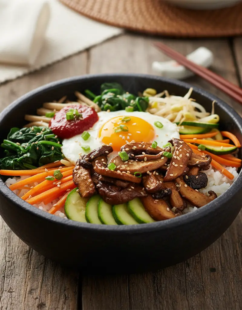 Vegetarian Mushroom Bibimbap