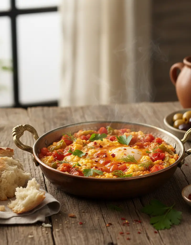 Turkish Menemen (Scrambled Eggs)