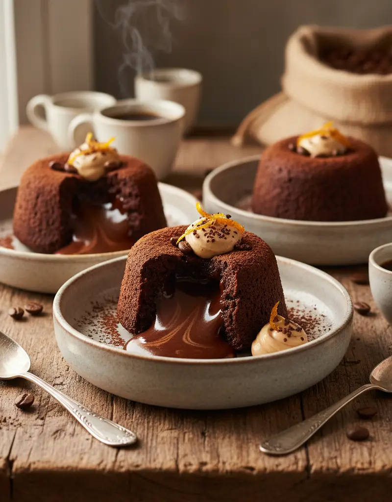 Molten Lava Espresso Cakes