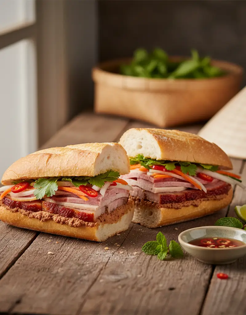 Vietnamese Banh Mi Sandwich
