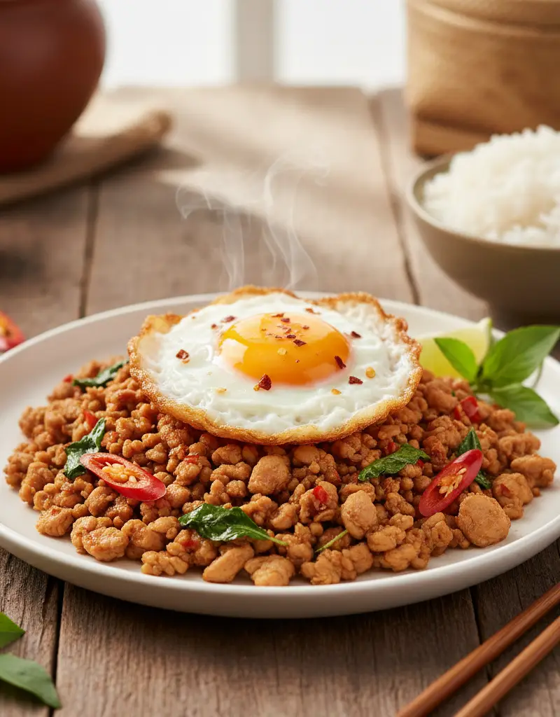 Thai Basil Chicken Stir-Fry (Pad Krapow)