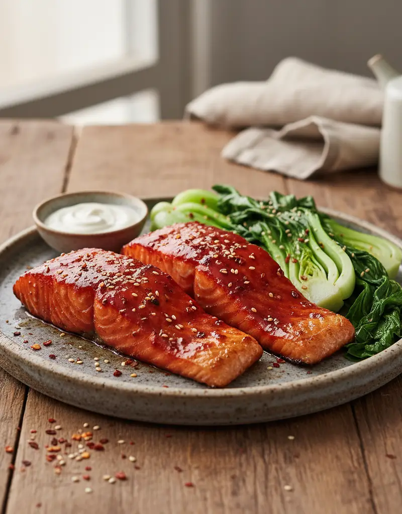 Korean Gochujang Glazed Salmon