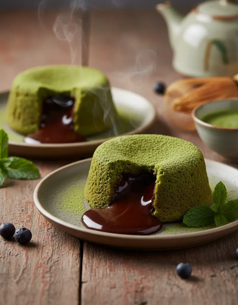 Japanese Matcha Lava Cakes