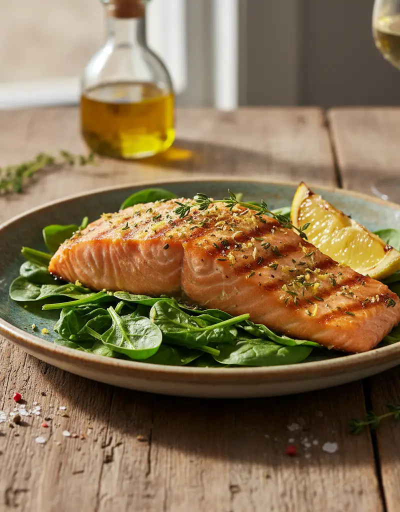 Zesty Lemon Thyme Grilled Salmon