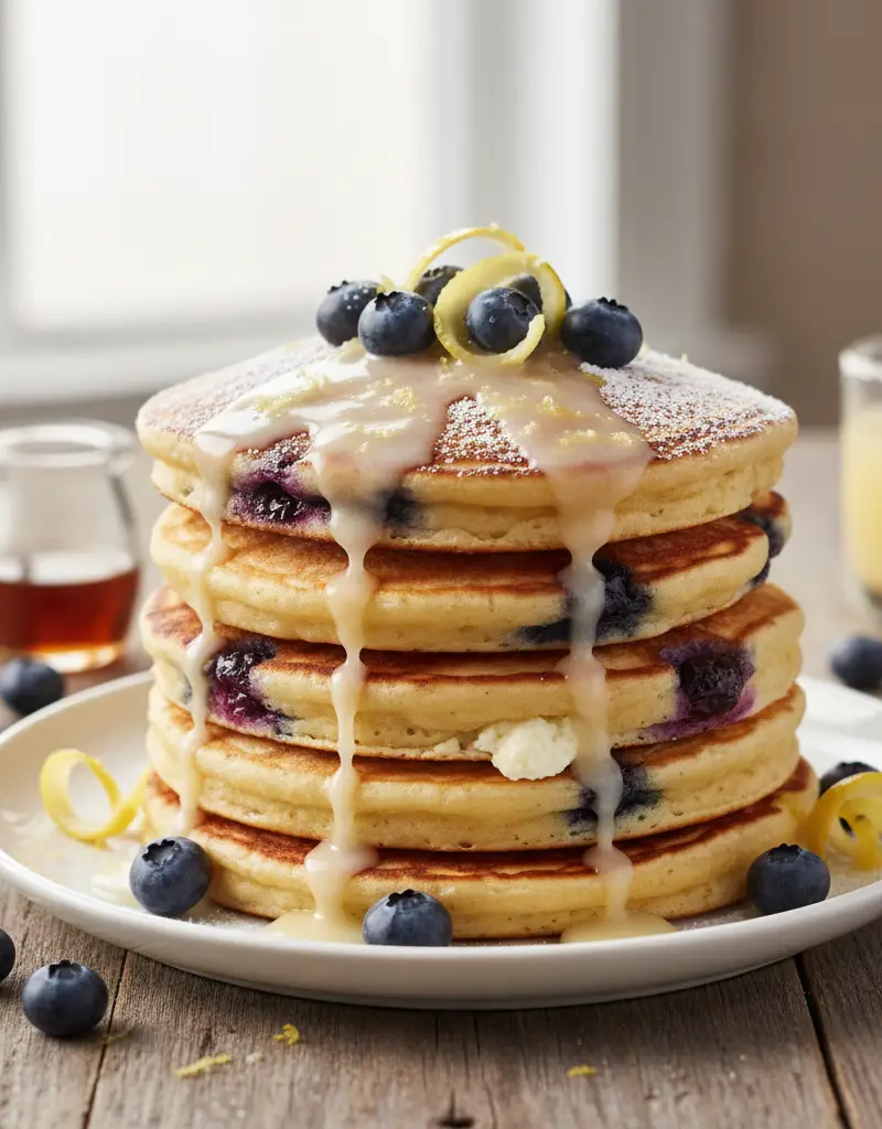 Blueberry Lemon Ricotta Pancakes
