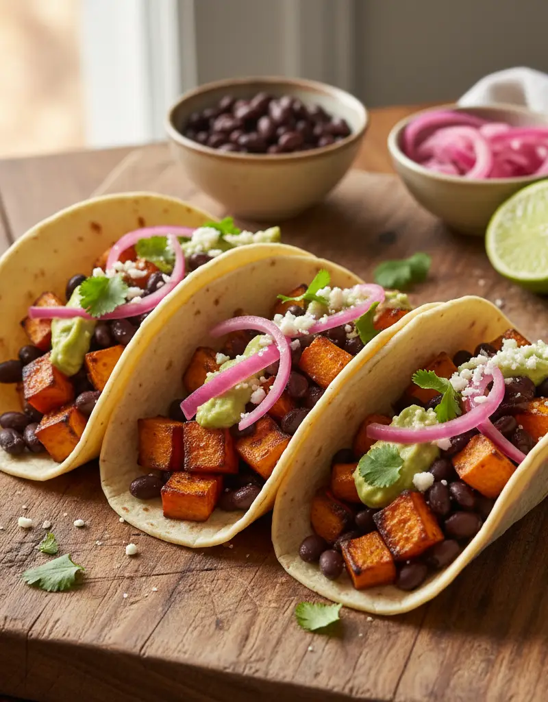 Black Bean and Sweet Potato Tacos