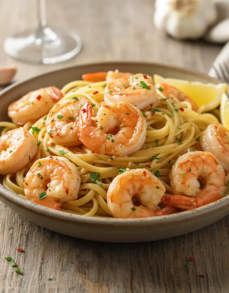 Shrimp Scampi with Linguine