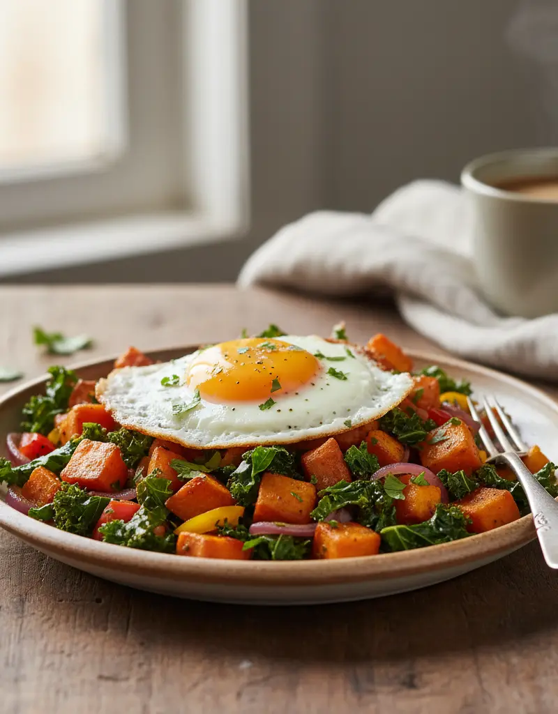 Sweet Potato and Kale Hash