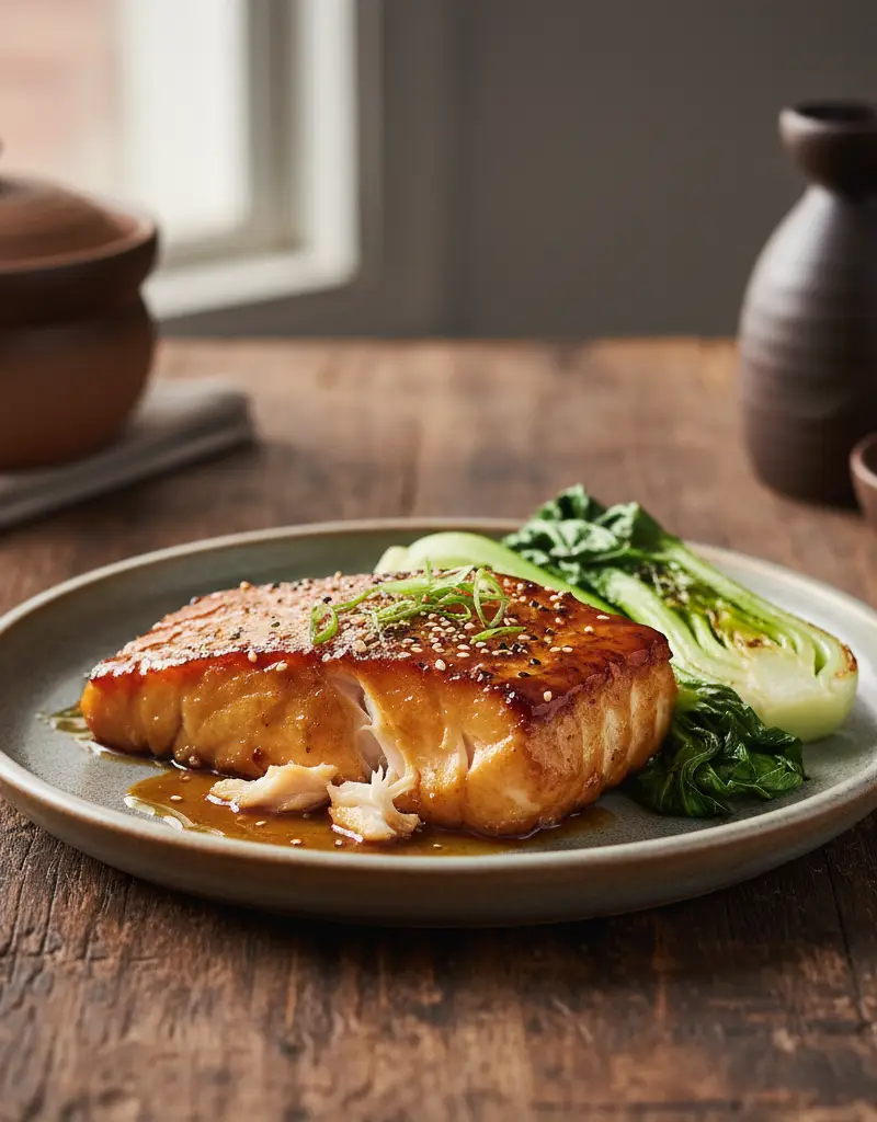 Miso-Glazed Black Cod with Baby Bok Choy