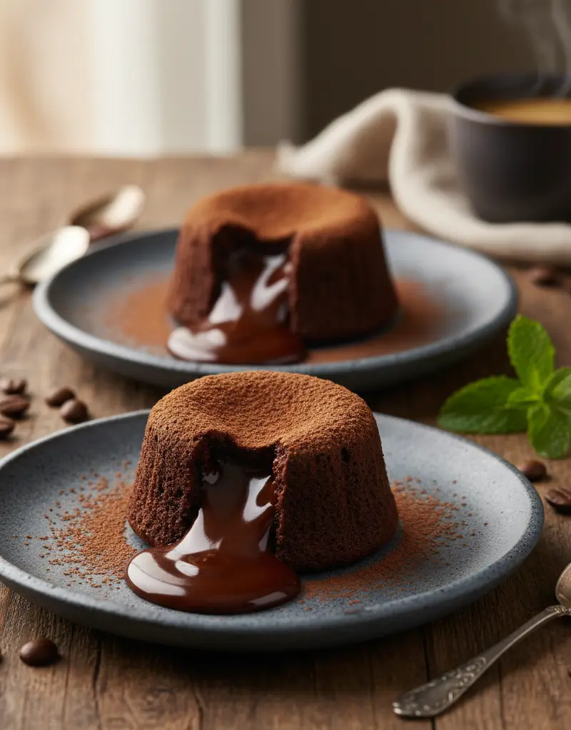 Molten Dark Chocolate Lava Cakes