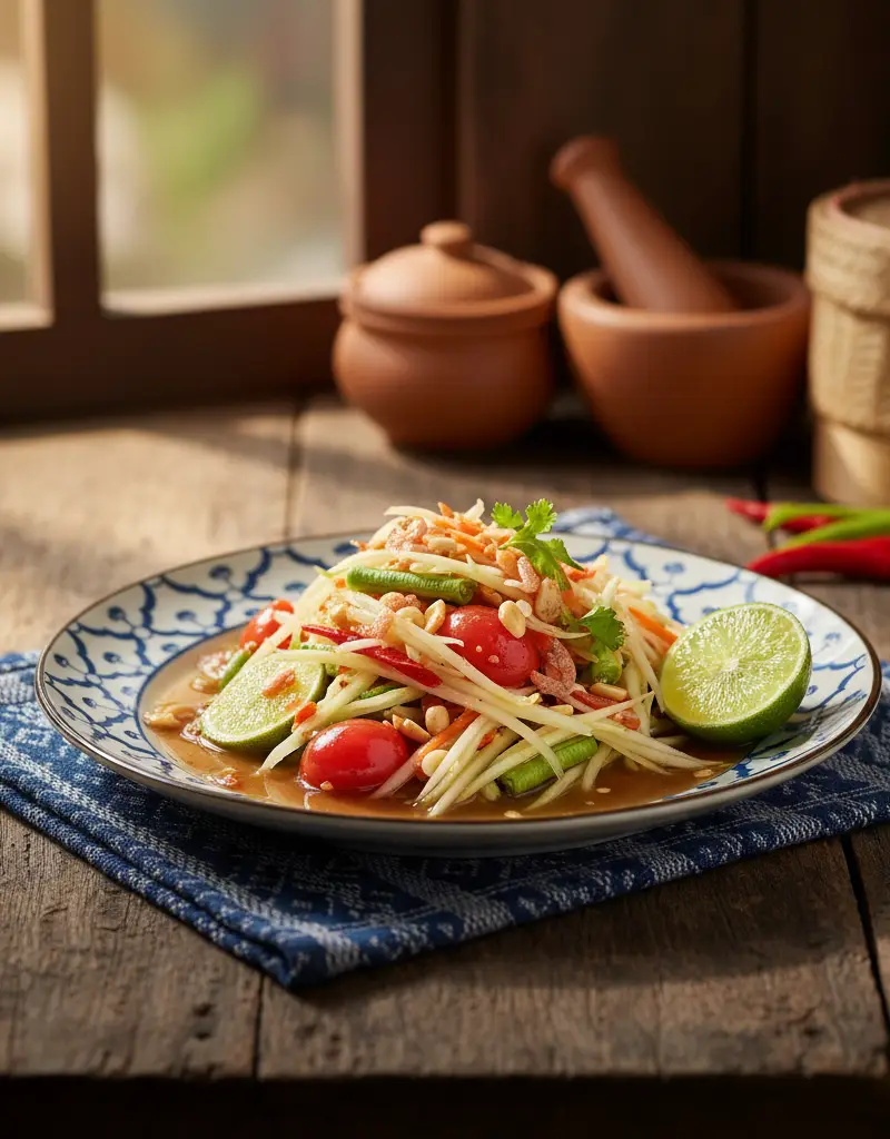 Thai Green Papaya Salad (Som Tum)