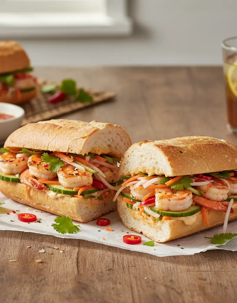 Vietnamese Shrimp Banh Mi