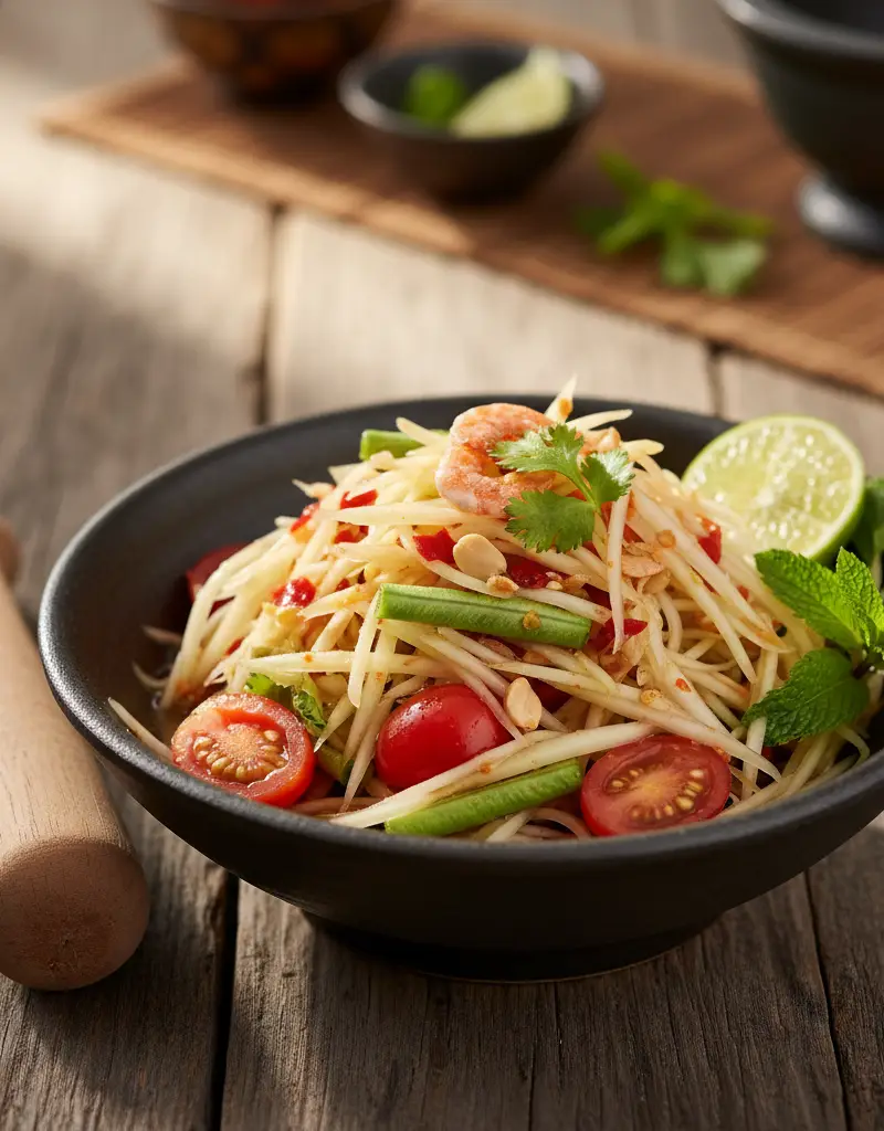 Thai Green Papaya Salad (Som Tum)