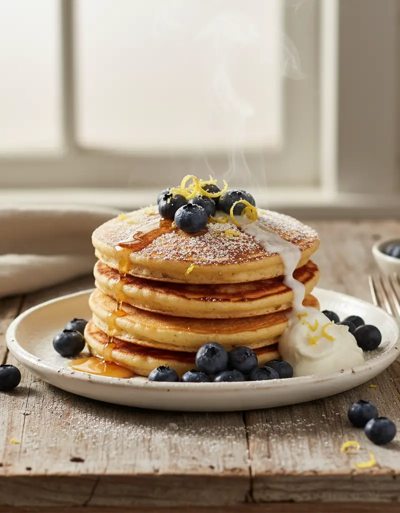 Blueberry Ricotta Pancakes