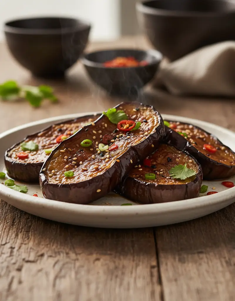 Miso Glazed Eggplant Steaks